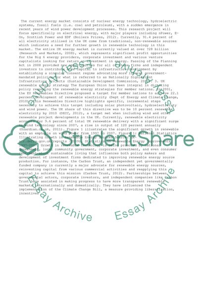 Evaluation of the National Energy Investment Opportunities in Wind Generation in the UK