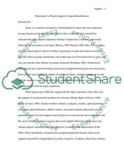 Development and Evaluation the Reliability of a Co Player Support Instrument