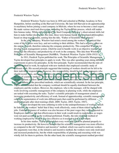 Frederick taylor essay picture