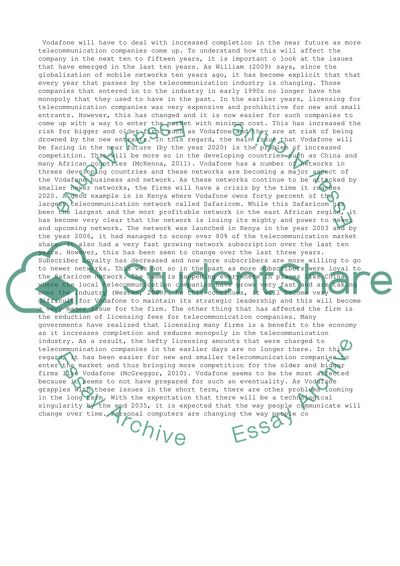 FUTURE CHALLENGES FOR VODAFONE