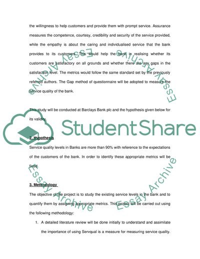 Service Quality for Retail Banking in the United Kingdom
