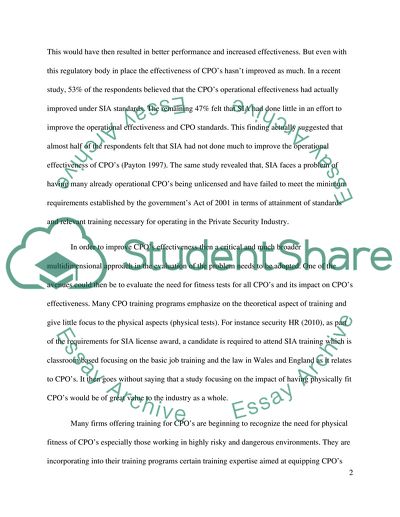 License the SIA for Close Protection Officer