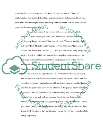 Improving the Patient Dining Experience