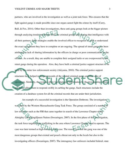 Violent Crimes And Major Thefts