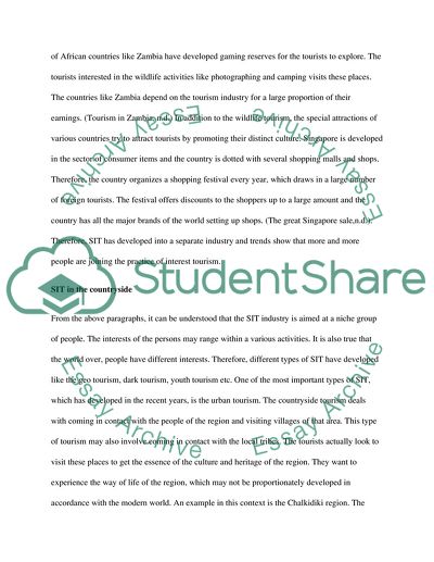 Key Concepts Underpinning Special Interest Tourism