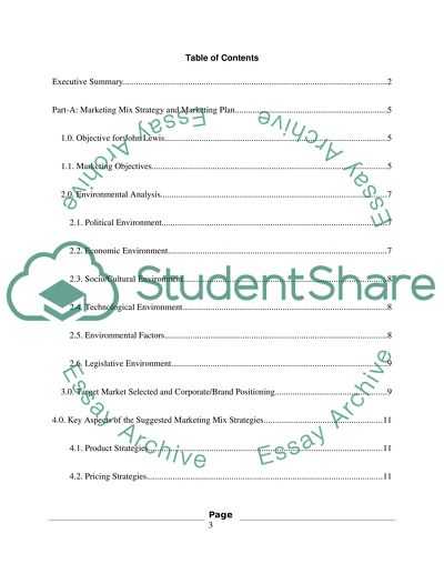 Marketing Mix Strategy for John Lewis