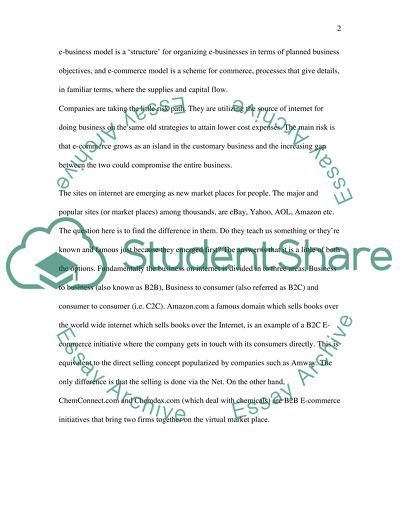 Analysis of eBay ECommerce Models and Applications