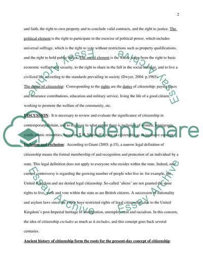 Citizenship as an Inclusive Concept