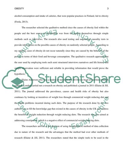 Obesity: Development of Knowledge in the Health Sector