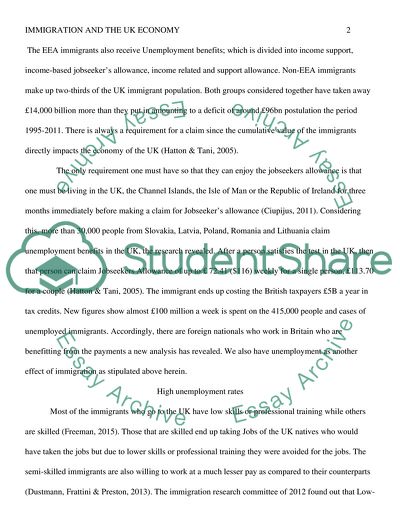 Immigration And The Uk Economy