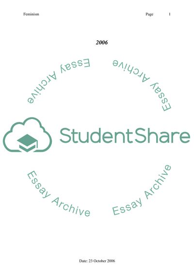 Feminism and the Role of Women in Society