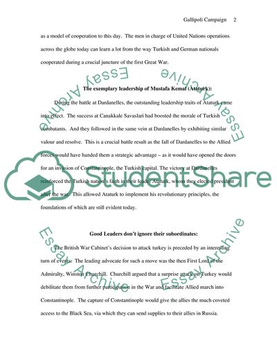 The First World War: Gallipoli Campaign