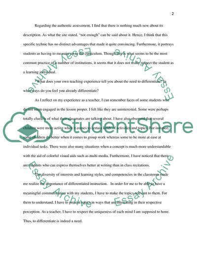 Differentiated Instruction