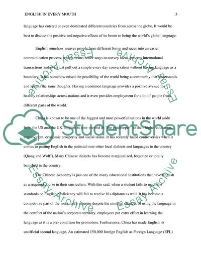 English in Every Mouth: The Positive, Negative and Possible