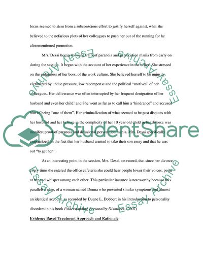 Paranoid Personality Disorder and its Treatment