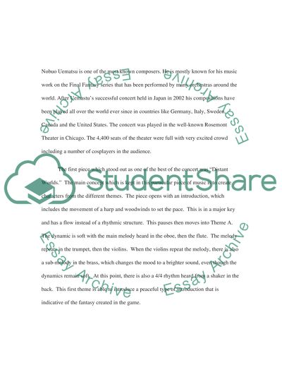 Distant Words: music from Final Fantasy