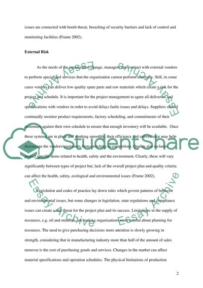 Risk Management Plan