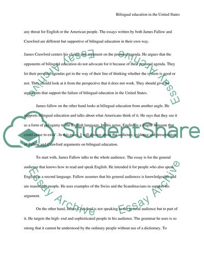 Compare and contrast: Bilingual education in the US