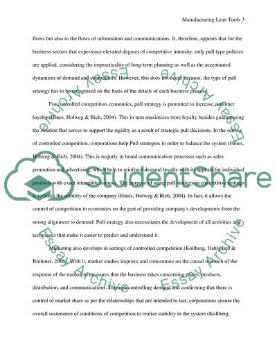 LEAN THINKING (Manufacturing Lean Tools)