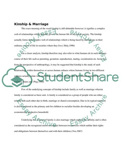 Marriage as a Culturally Complex Phenomenon