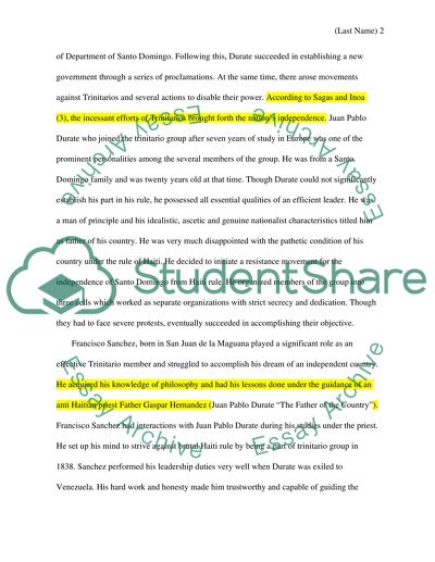 The Role of the Trinitarios