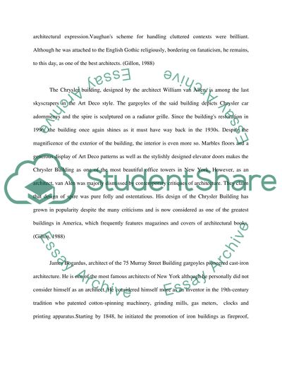 Architects of building with gargoyles in New York City