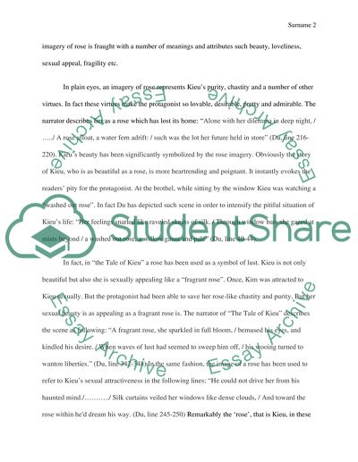 Dus Use of the Imagery of Rose in the Tale of Kieu