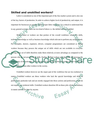 Whither the unskilled worker