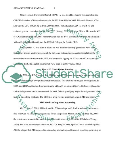 AIG Accounting Scandal