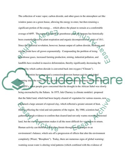 Humanity and Global Warming