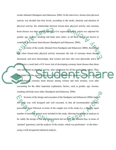 The Long-Term Effect of Physical Activity on Incidence of Coronary Heart Disease