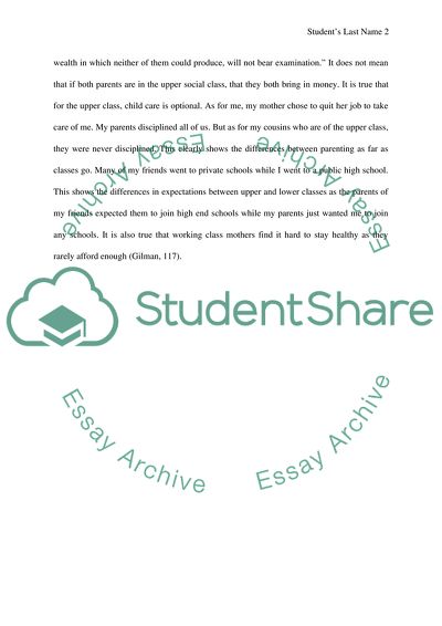 Motherhood/Parenting and Class (responses)