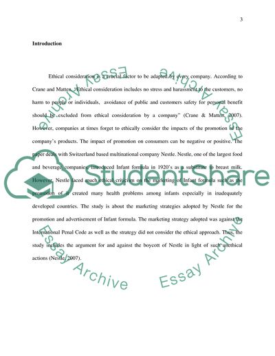 Business Ethics: Nestle and the Ongoing Infant Formula Controversy