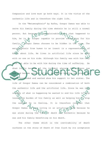 Death of Ivan Ilych and Metamorphosis