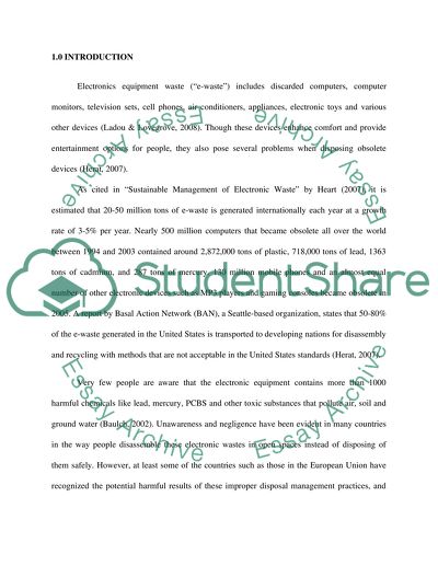 Electronics Equipment Waste