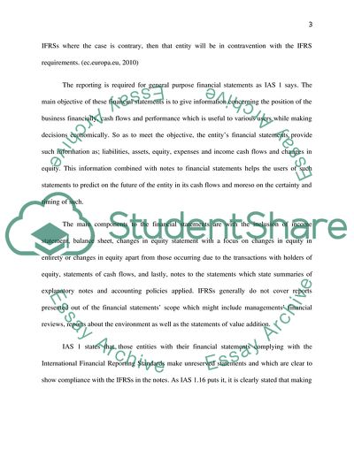 International Accounting Standard - A Radical Change to Financial Statement Presentation