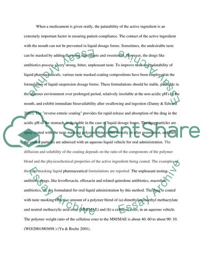 The Use of Polymers in Liquid Pharmaceutical Formulations