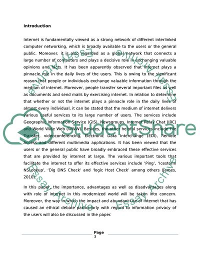 Role of Internet in Modern Era