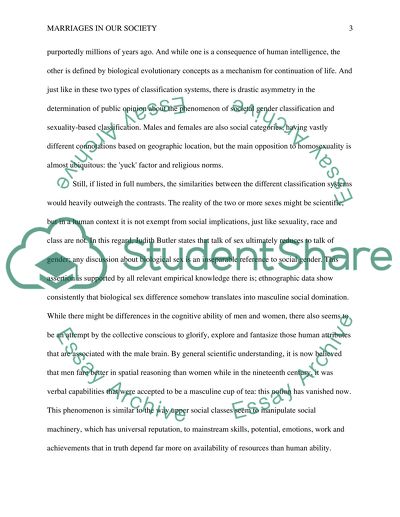 The Issue of Marriage