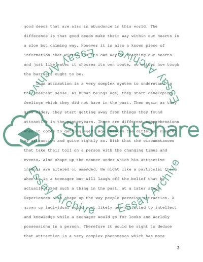 Changes in the View of Attraction