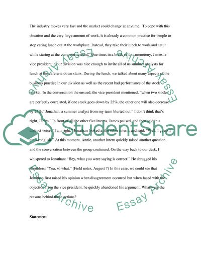 The Minimization of Tension at Workplace