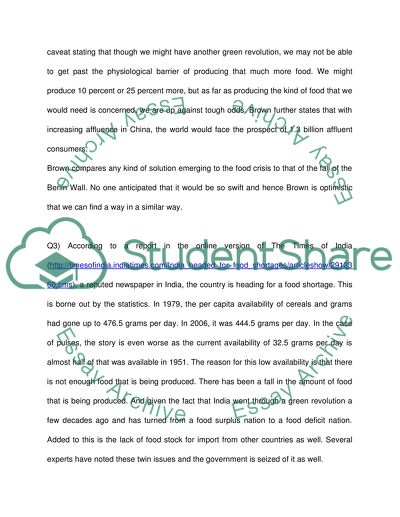 Hunger in Developing Countries