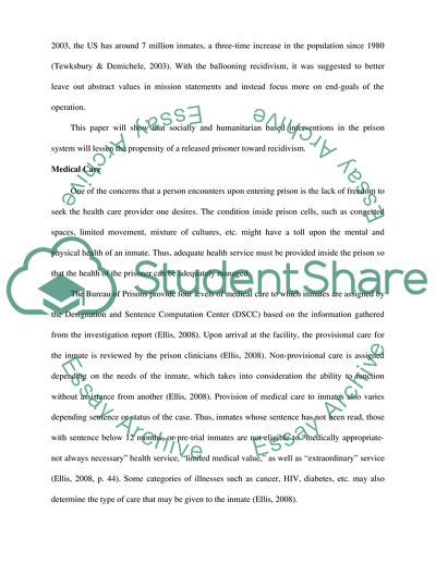 Prison Life and Strategies to Decrease Recidivism