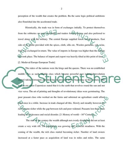 The Influence of Trade Relations on the Development of European Civilization