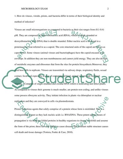 Major Questions in Microbiology