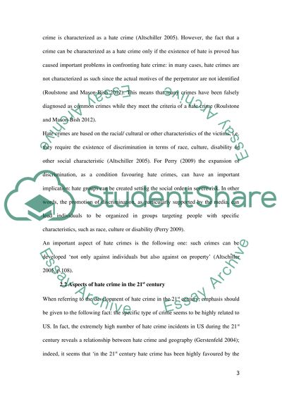 Critically explore the rise of hate crime in twenty first century society