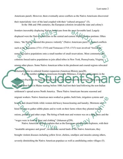 The Native Americans in the 18th and 19th Centuries