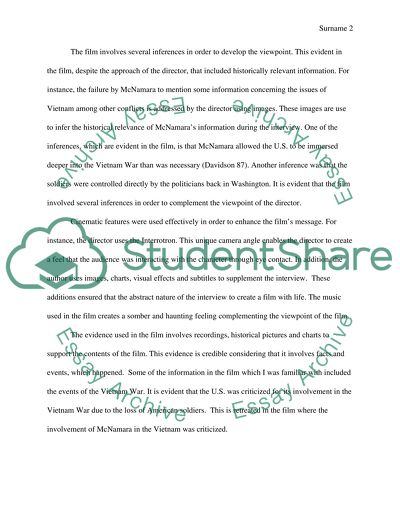 Analyzing historical film : the fog war