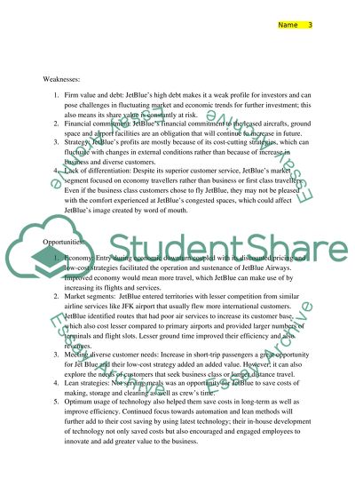 JetBlue Airways: A SWOT Analysis