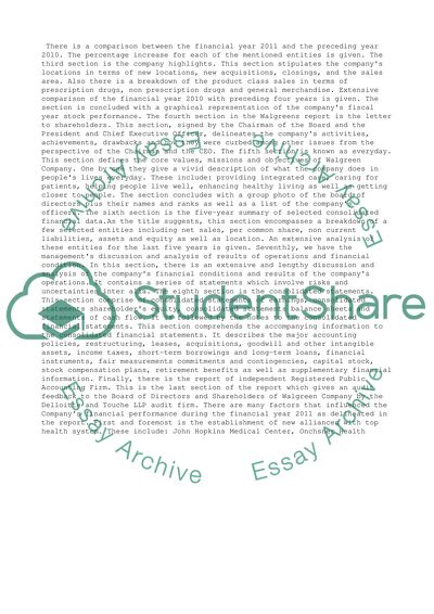 Walgreens Annual Report 2011